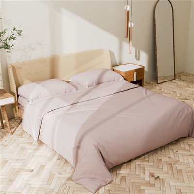 Постельное бельё 1.5-спальное «Этель» Silver cloud, мако-сатин