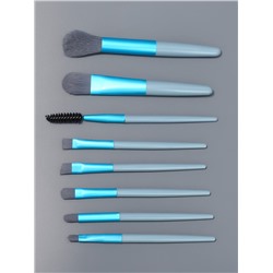 Набор кистей для макияжа COLOR POWER, 8 шт., голубой