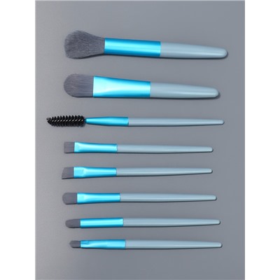 Набор кистей для макияжа COLOR POWER, 8 шт., голубой