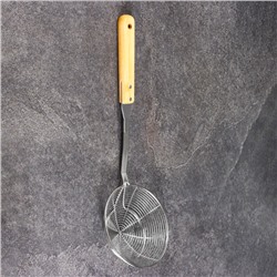 Дуршлаг-сито с деревянной ручкой 39см, диаметр13см, глубина 4,5см