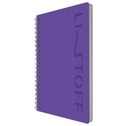 Тетрадь А6 80л клетка на спирали пластик. обложка "LISTOFF STYLE. 1" ТПЛС680135 Эксмо