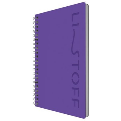 Тетрадь А6 80л клетка на спирали пластик. обложка "LISTOFF STYLE. 1" ТПЛС680135 Эксмо