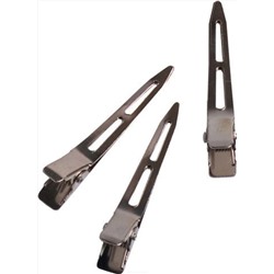 Dewal Зажим для волос CL-2510, металл, серебристый, 3 см, 100 шт. 2900