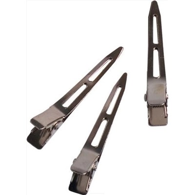 Dewal Зажим для волос CL-2510, металл, серебристый, 3 см, 100 шт. 2900