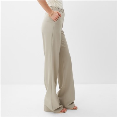 Брюки женские прямые MINAKU: Classic, серые, размер 52