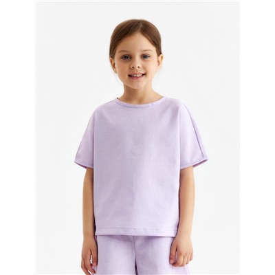 Футболка детская MINAKU, сиреневая, рост 134 см