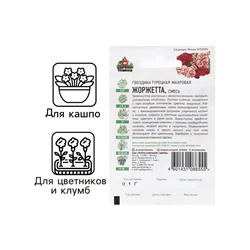Семена Гвоздика бородатая "Жоржетта", ц/п,  махровая, смесь, ХИТ х3, 0,1 г