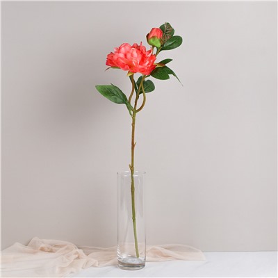 Цветок искусственный Пион 70 см / W01284-23 /уп 200/400/ (Красный)