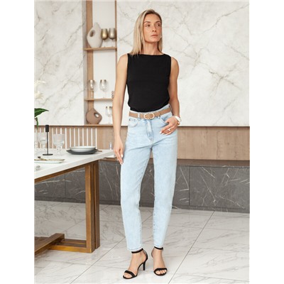 Джинсы mom-fit из эластичного денима