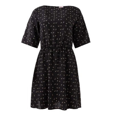 Платье женское мини MINAKU: Green trend, чёрное, размер 44