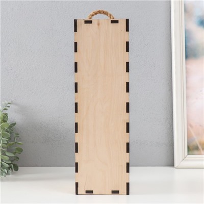 Шкатулка для росписи дерево под бутылку «Райский цветок», для творчества, декора, крышка выдвижная, 11×10.7×35 см, фанера 6 мм