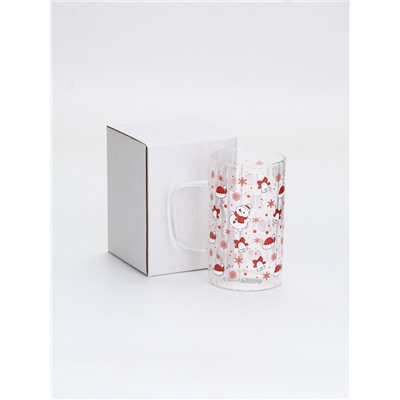 Кружка новогодняя стеклянная «Новый год», 350 мл