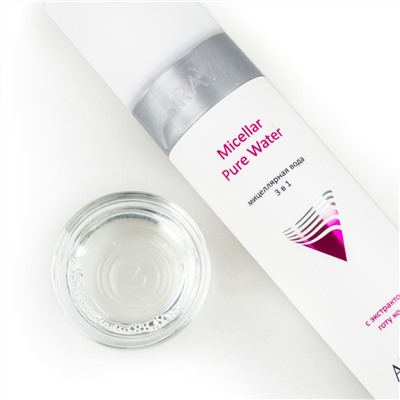 ARAVIA Professional Мицеллярная вода 3 в 1 с экстрактом готу кола Micellar Pure Water, 250 мл/6