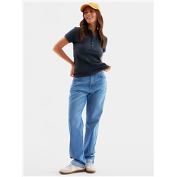 Футболка поло женская MINAKU: Basic line, цвет графит, размер 50