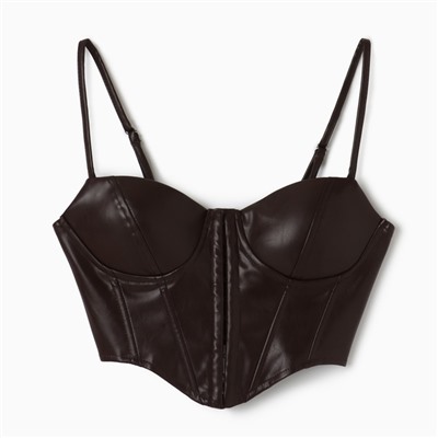 Корсет женский кожаный MIST, размер XS, коричневый