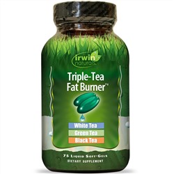Irwin Naturals, Сжигатель жира Тройной Чай, 75 гелевых капсул с жидким наполнением