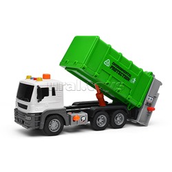 Машина "Мусоровоз" 1:16 (свет, звук) в коробке (зеленый)