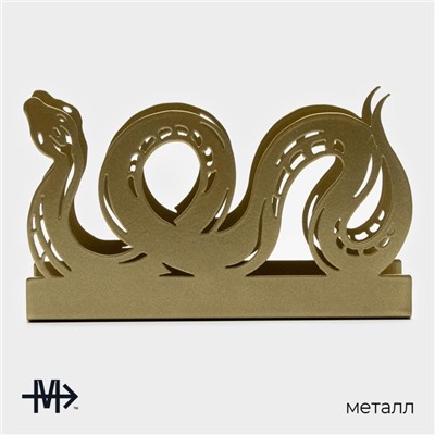Салфетница Magistro «Змея», 14×4×8.5 см, золотая