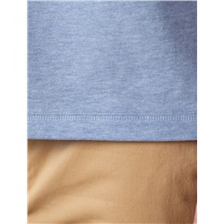 Футболка полуприлегающего кроя с принтом из премиального хлопка