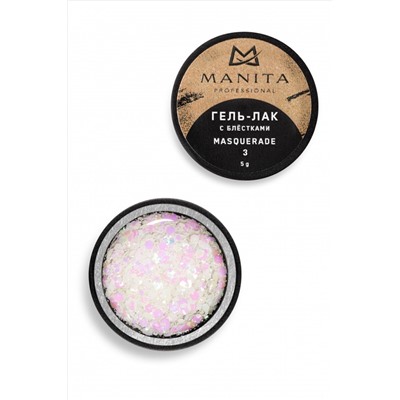 Manita Professional Гель-лак для ногтей с блёстками / Masquerade №03, 5 г KRISTALLER, 1229998