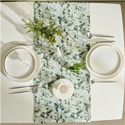 Дорожка «Доляна» Apple flowers, 40×146 см, 100% хлопок, рогожка 164 г/м²