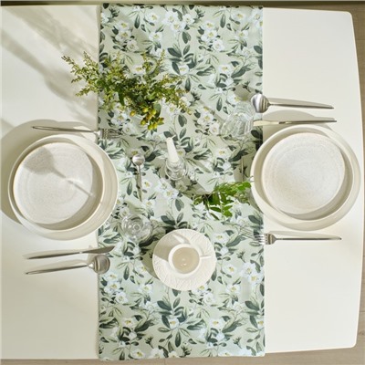 Дорожка «Доляна» Apple flowers, 40×146 см, 100% хлопок, рогожка 164 г/м²