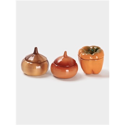 УЦЕНКА Набор горшков «Веселая семейка», 3×0.25 л, нет крышки