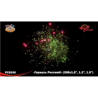 Фейерверк РС9245 Горжусь Россией! (1", 1,2", 1,5" х 308)