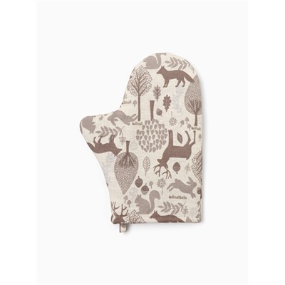 Варежка-прихватка Доляна Forest dwellers 20×27 см, 100% хл, ватин 250 г/м²