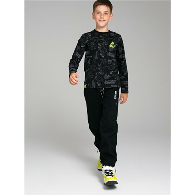 Брюки текстильные джинсовые утепленные флисом для мальчиков