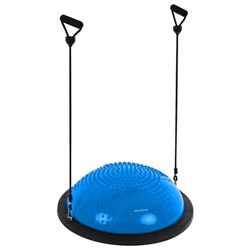 УЦЕНКА Полусфера BOSU гимнастическая ONLYTOP, массажная, с насосом, 58×25 см, синяя