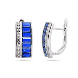 Серьги из серебра куб.циркон., МЦВА136с