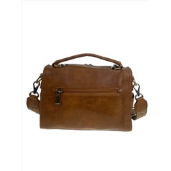 Женская сумка из искусственной кожи, цвет коричнево-рыжий