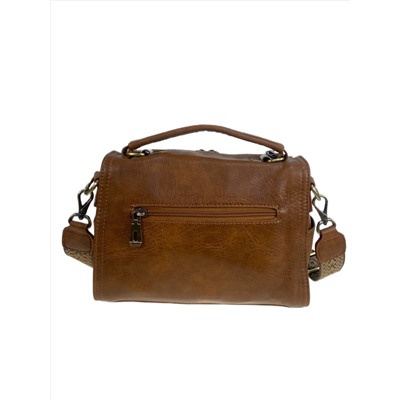 Женская сумка из искусственной кожи, цвет коричнево-рыжий