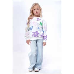 Свитшот для девочки Цветочки арт. СД-013-056