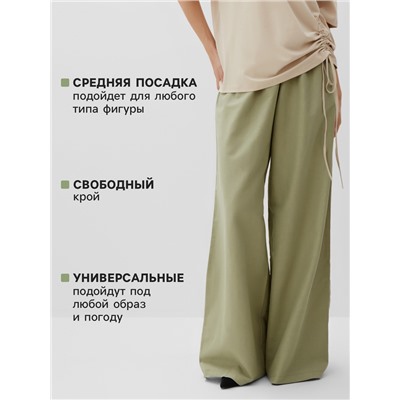 Брюки женские oversize MINAKU: Safari, цвет мятный, размер 46