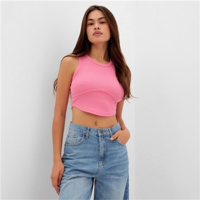 Топ в рубчик женский MIST, onesize, розовый