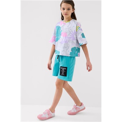 Фуфайка трикотажная для девочек (футболка) PLAYTODAY, 1240617