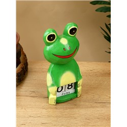 Календарь настольный «Лягушка», 10×6×21 см, дерево, светло-зелёный