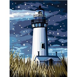 Картина по номерам 30х40 см "Маяк в ночи" живопись с красками и кистью на картоне PKZ/PM-092 ФРЕЯ