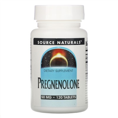 Source Naturals, прегненолон, 50 мг, 120 таблеток