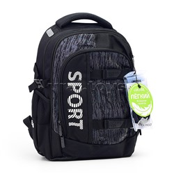 Рюкзак "Ergo. Sport" 39x28x20 см (18 л) 600 г, 2 отделения на молнии, одно с уплотненным отделением для ноутбука до 15 дюймов и книг и карманом для учебников, светоотражающие элементы