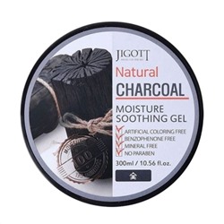 Jigott Увлажняющий универсальный гель с древесным углем / Natural Charcoal Moisture Soothing Gel, 300 мл