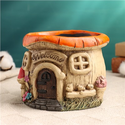 Декоративное кашпо для цветов «Домик», 14×14×11 см, керамическое, Greengo