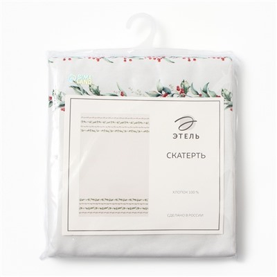 Скатерть новогодняя «Этель. Веточки», 149×220 см, 100% хлопок, саржа 190 г/м²