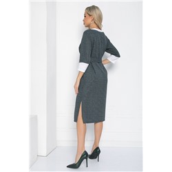 Платье Нежный акцент (темно-зеленое) П12634-18