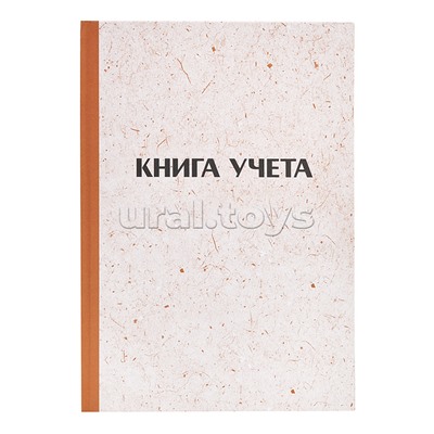 Книга учета A4 96 л в клетку, блок газетный 50 г/м², твердая обложка 7БЦ (2краски) + УФ-лак