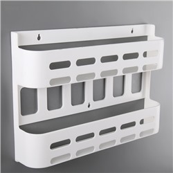 Органайзер навесной для специй IDEA, 38×7.5×27 см, пластик, белый