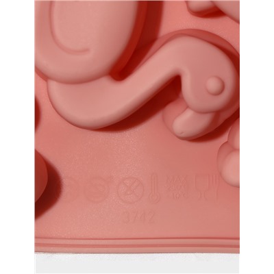 Форма для выпечки Доляна «Тропики», силикон, 18×14×2.5 см, розовая