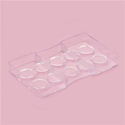 Форма для конфет и шоколада KONFINETTA «Медаль», 20×12×2.5 см, 10 ячеек 3.3×0.4 см, прозрачная